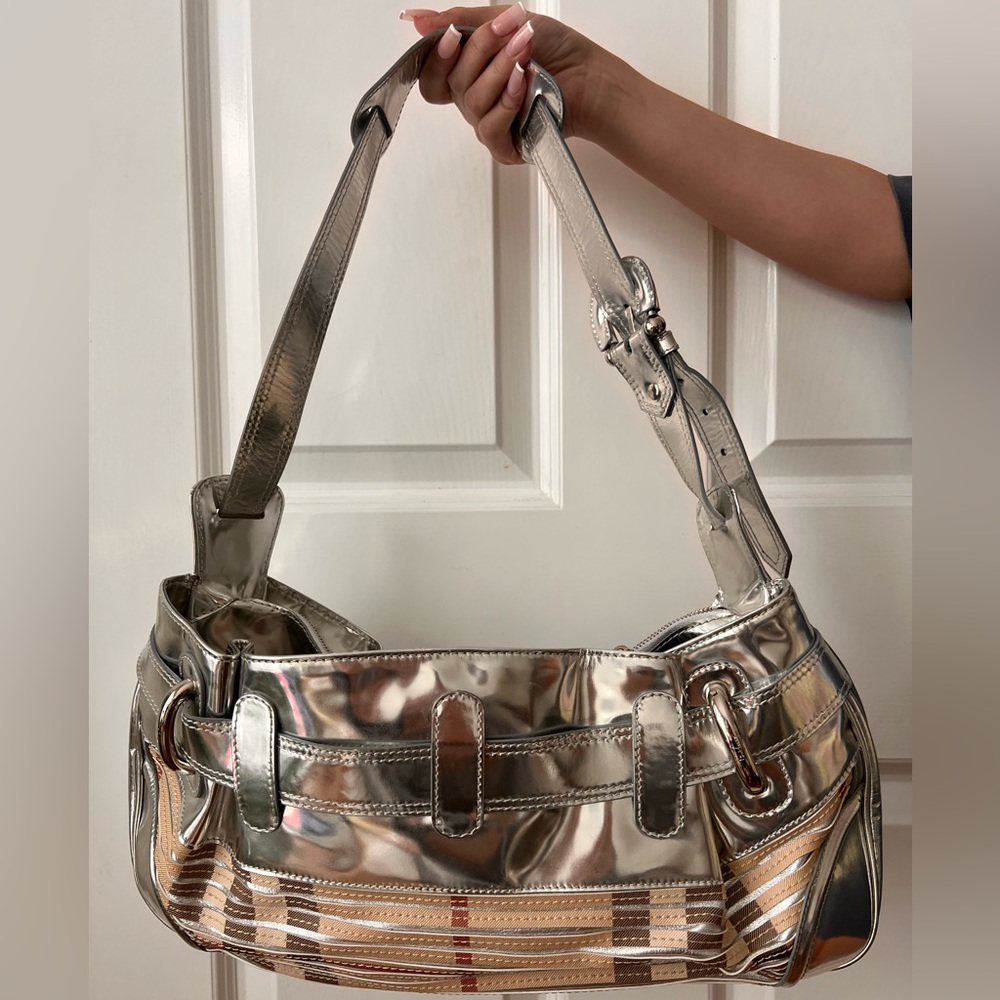 Metallic plaid Burberry handbag